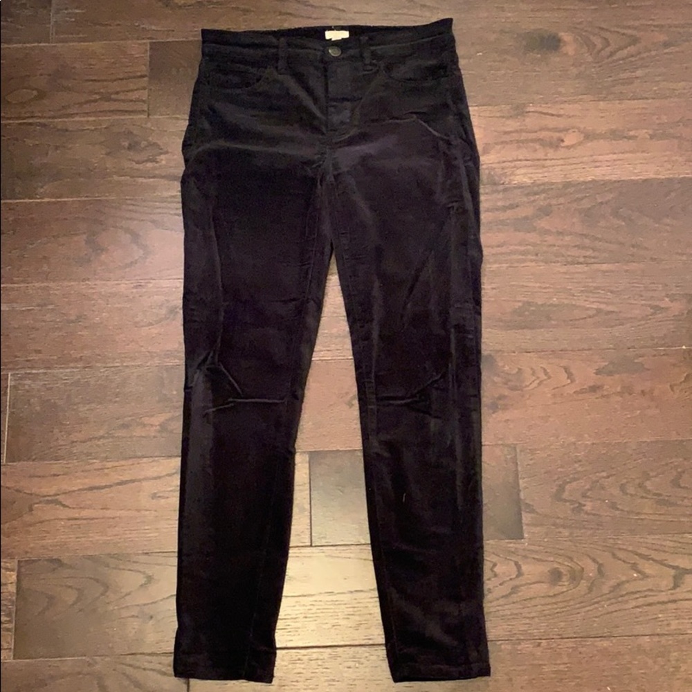 J. Crew Black Velvet Jeans